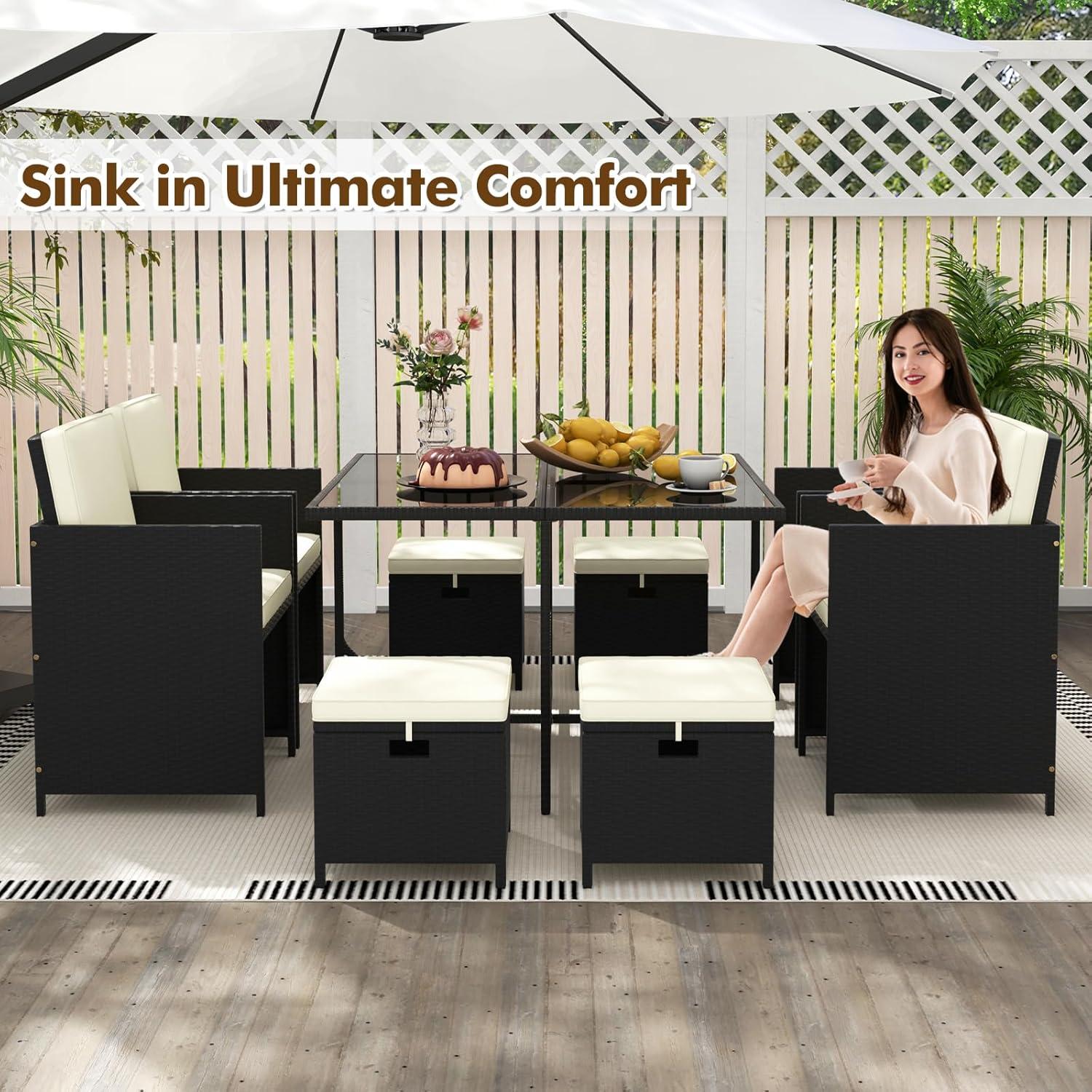 Maximizing Space and Comfort with Tangkula's Patio Set