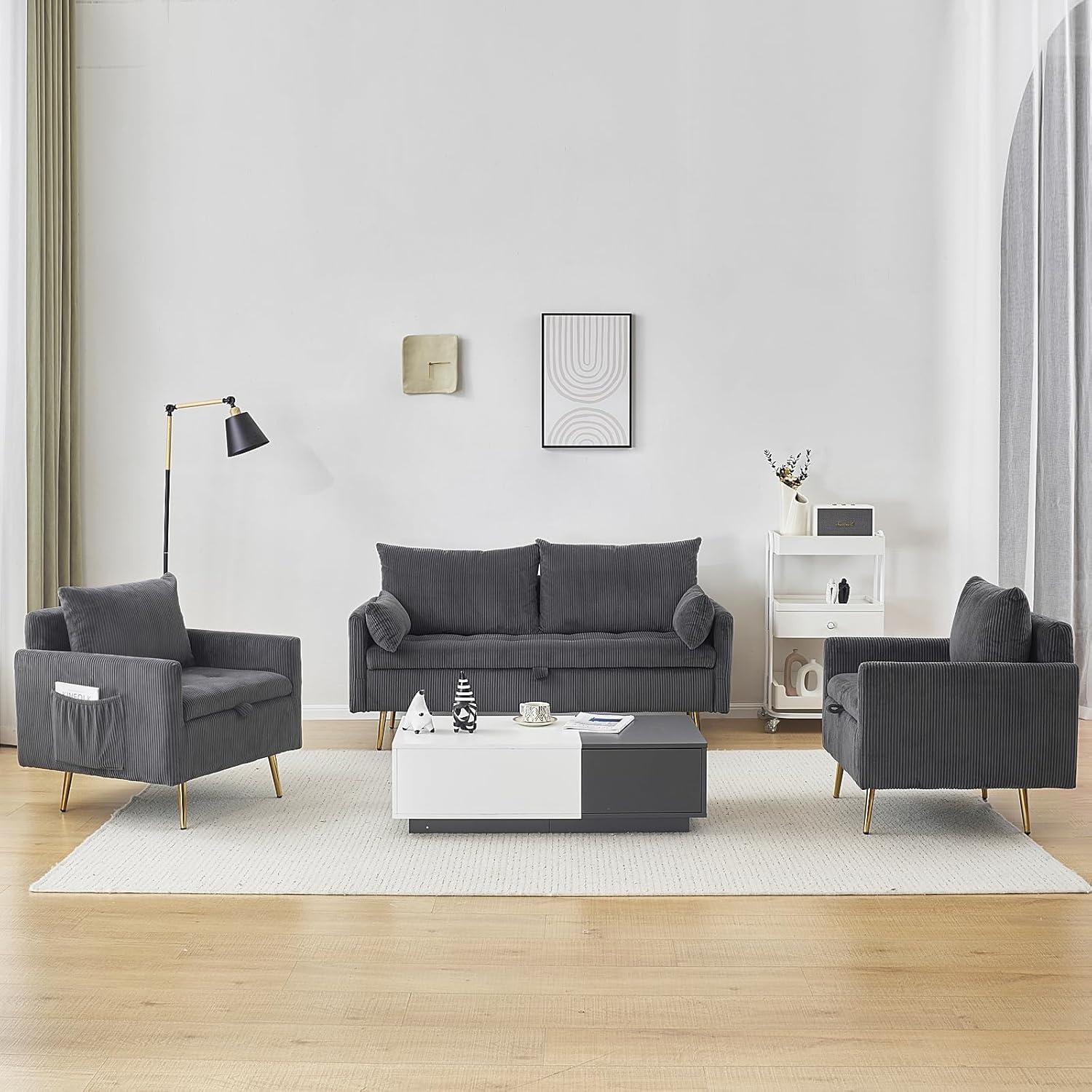 Maximizing Space with furnimart's Cozy Corduroy 3-Piece Set