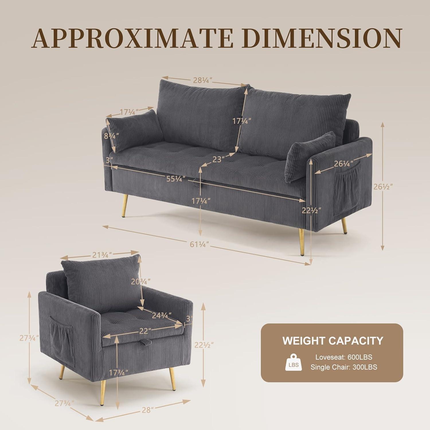 Maximizing Space with Furnimart's Cozy Corduroy 3-Piece Set