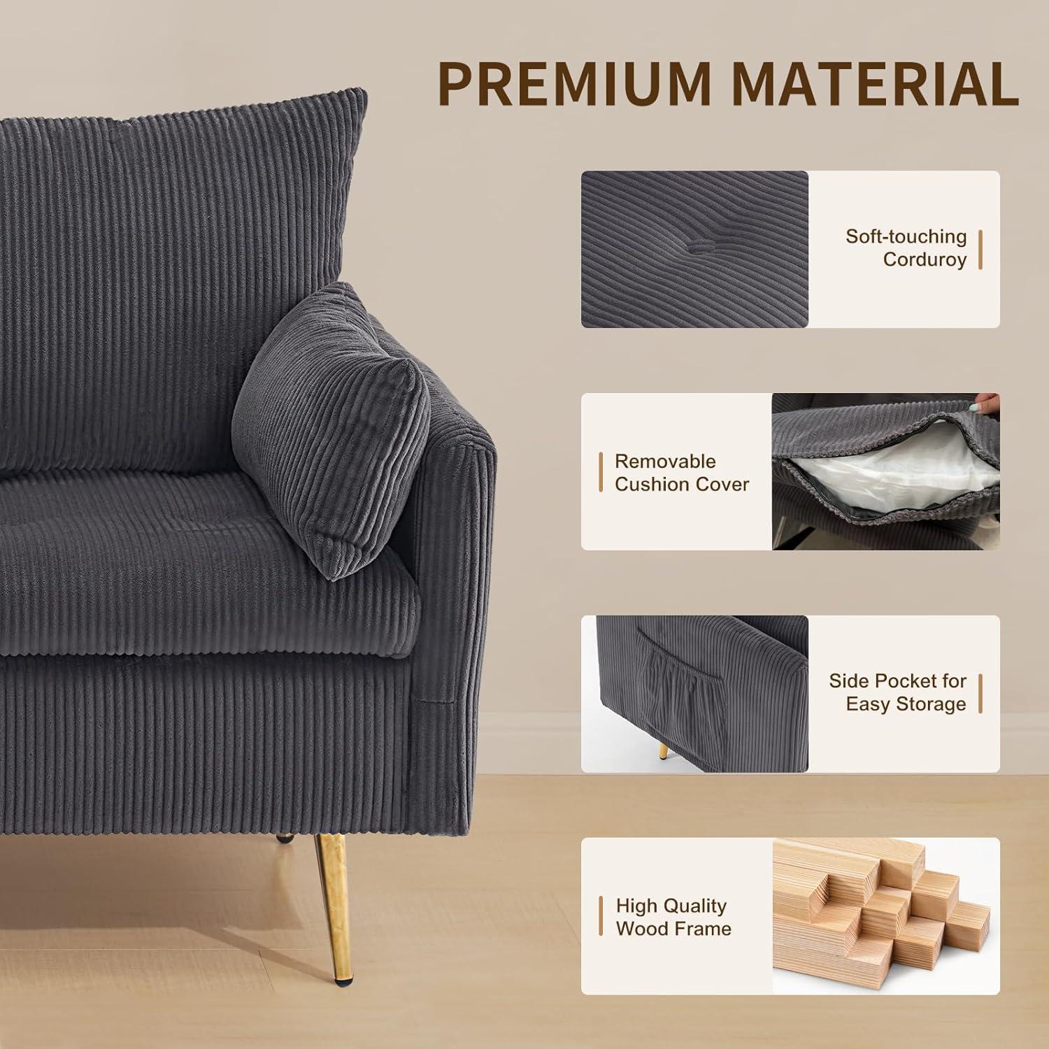 Maximizing Space with Furnimart's cozy Corduroy 3-Piece Set