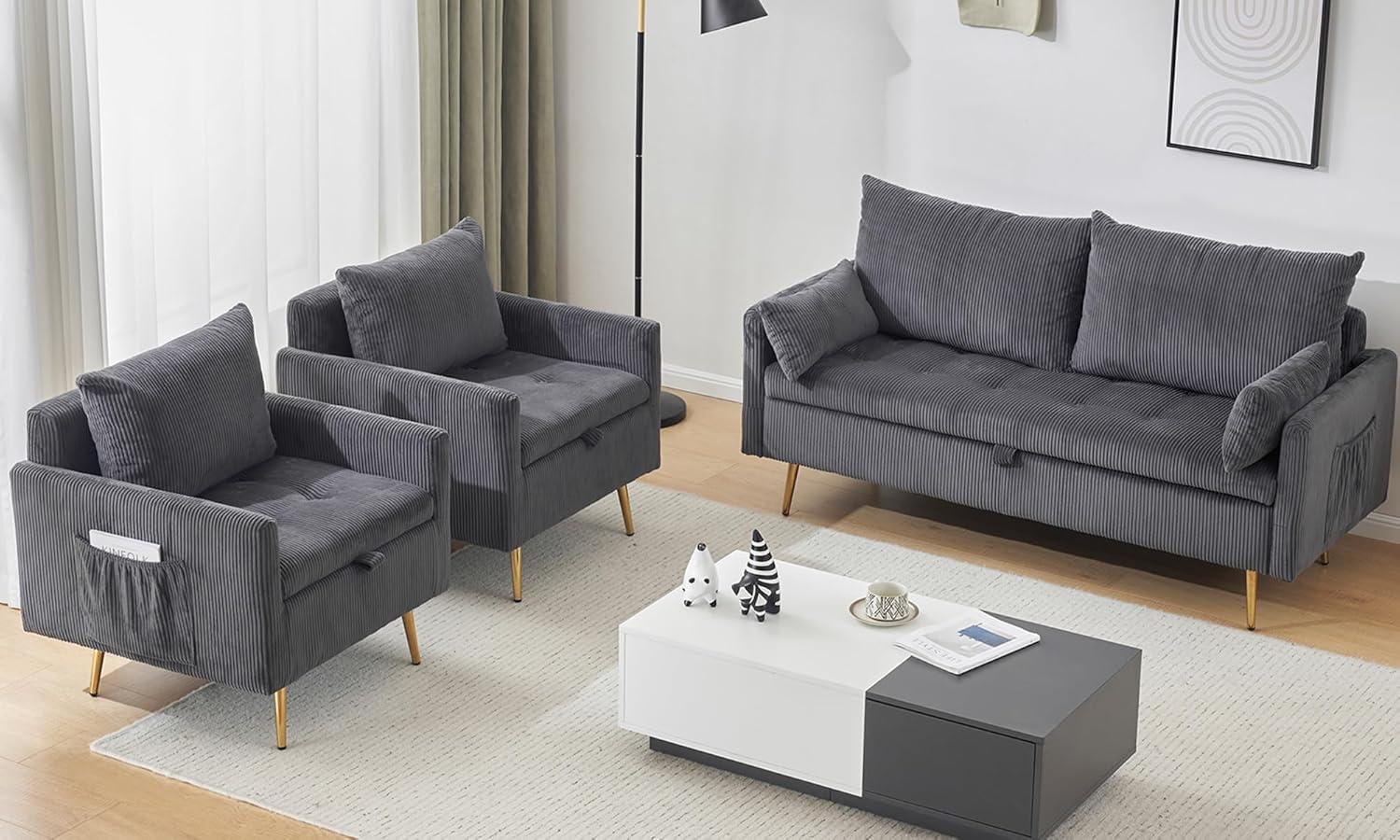 Maximizing Space With Furnimart Cozy Corduroy 3 Piece Set