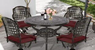 Meetwarm 5 Piece Patio Set Stylish Comfort Meets Durability