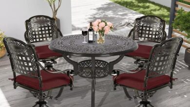 Meetwarm 5 Piece Patio Set Stylish Comfort Meets Durability