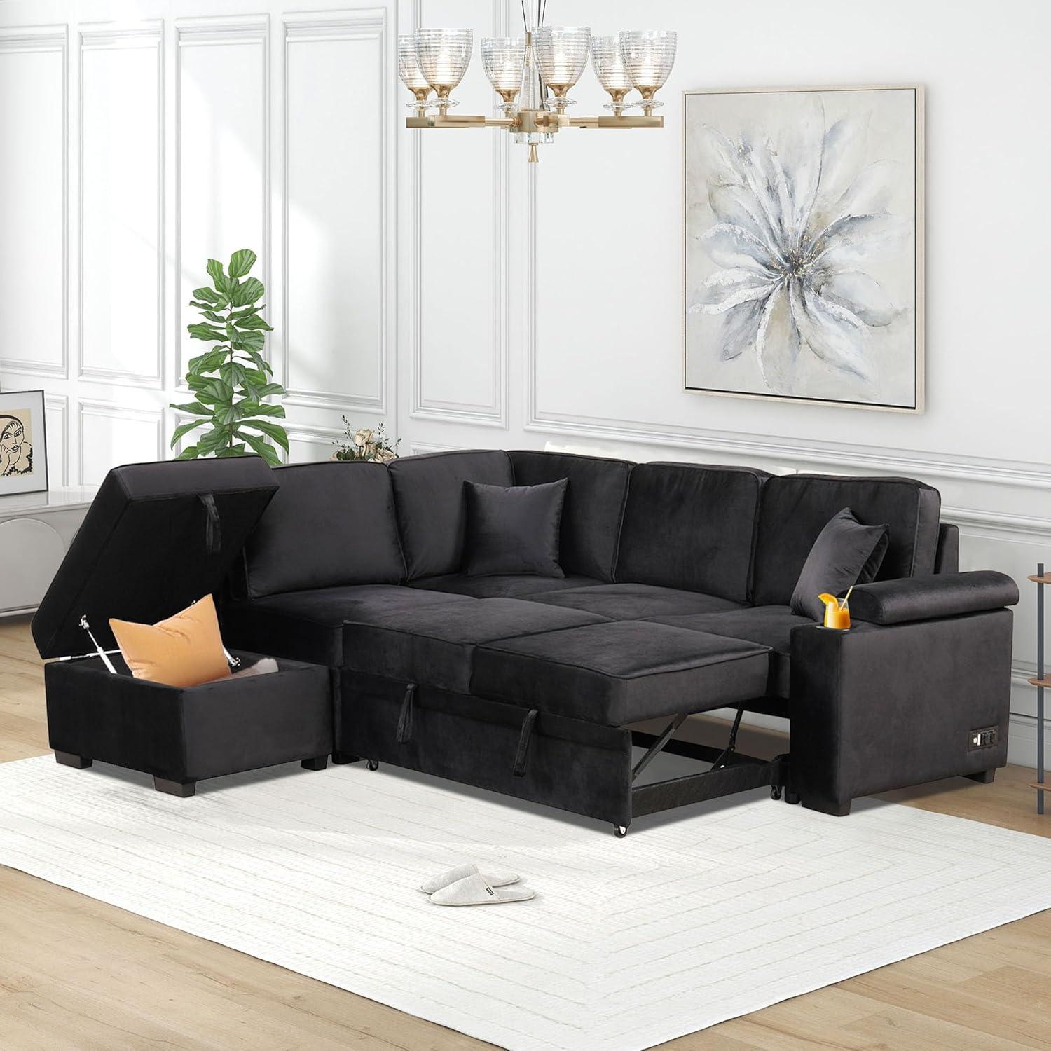 Merax L Shaped Sofa Bed Space Savvy Comfort And Style