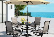 Mfstudio Patio Dining Set For 4 Fits Your Small Deck
