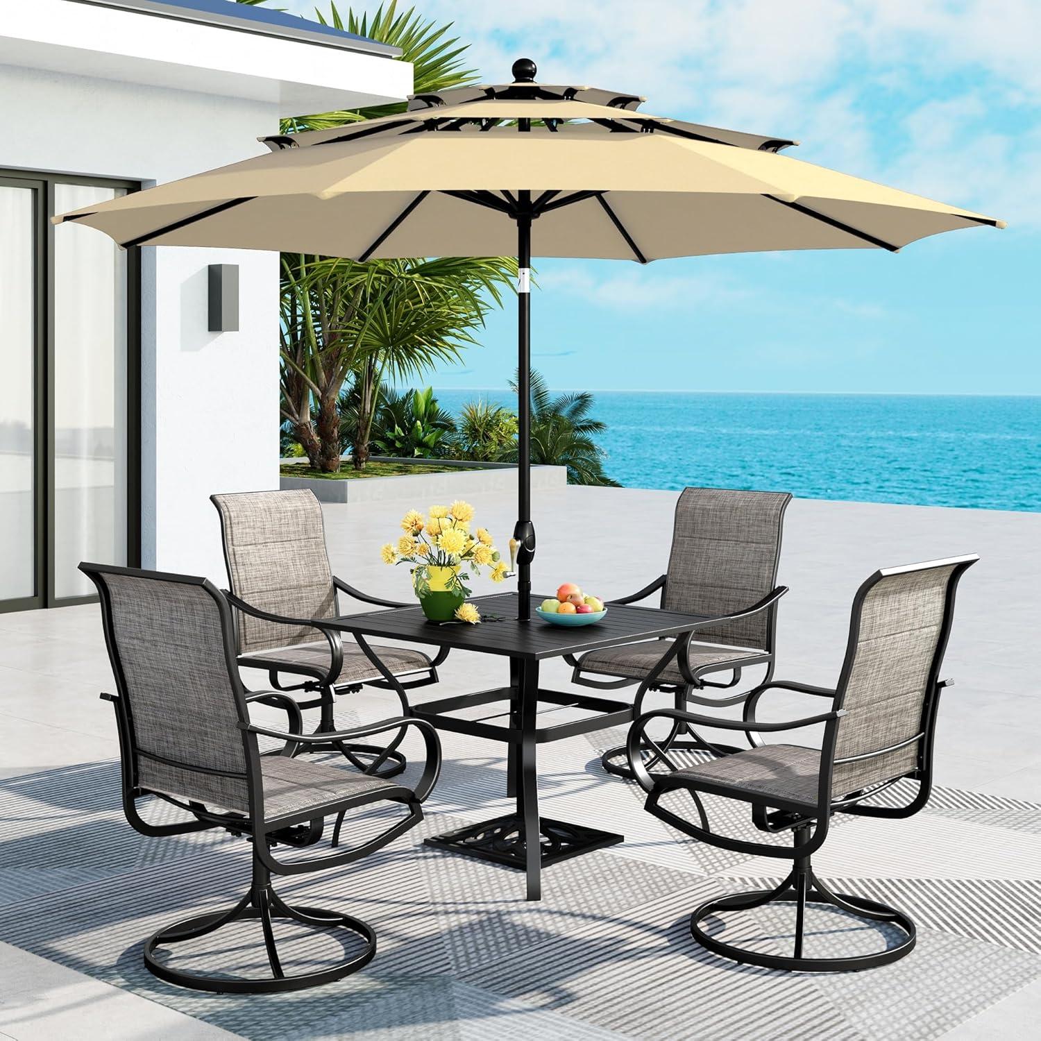 Mfstudio Patio Dining Set For 4 Fits Your Small Deck