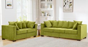 Mid Century Velvet Sofa Set With Storage Comfort And Style Combined