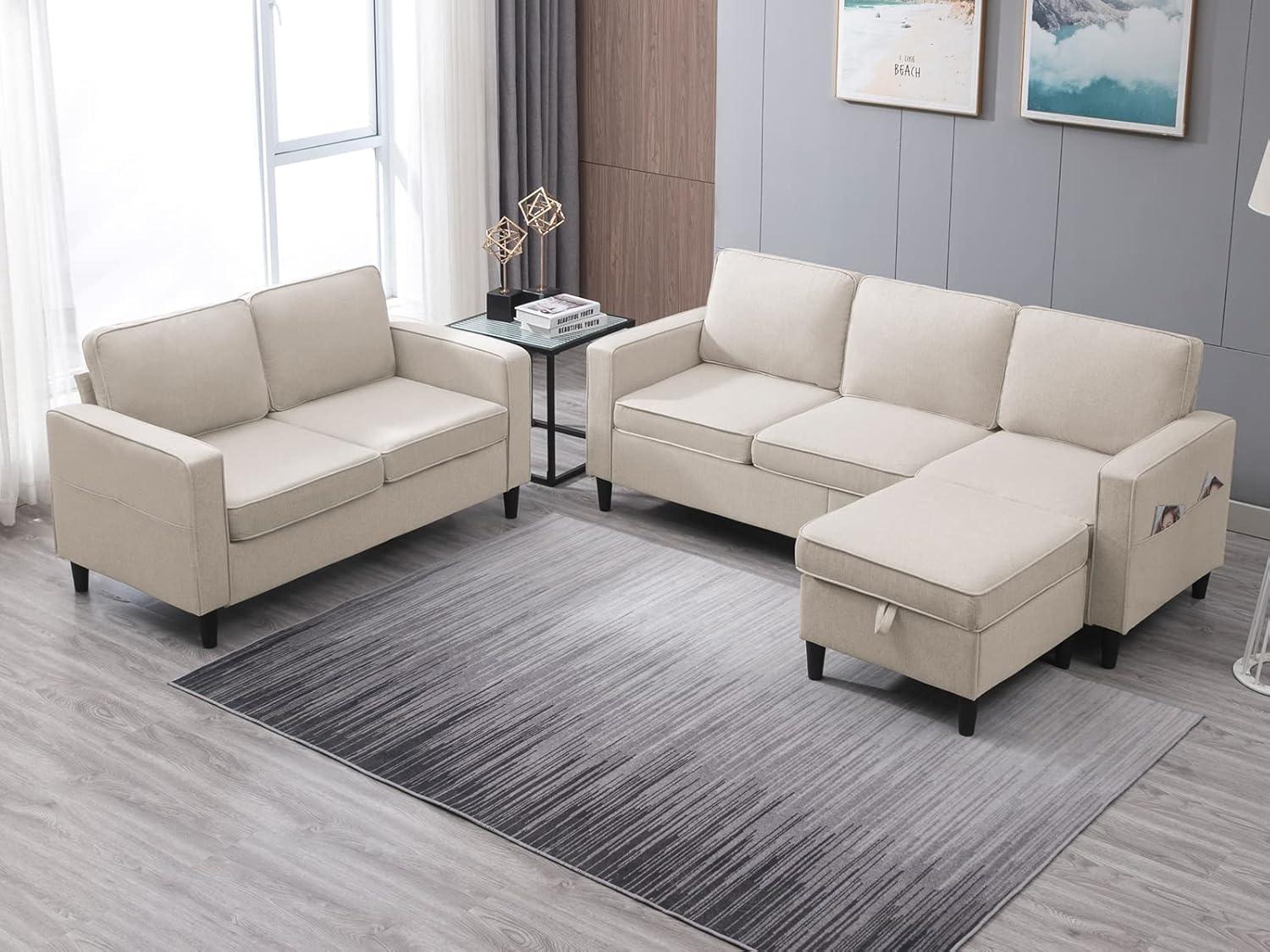 Mjkone 3 Pcs Living Room Furniture Set Fits Your Apartment
