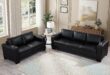 Modern Black Leather Sofa Set Comfort Meets Clever Design