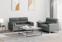 Modern Dark Gray Sofa Set Comfort And Style For Our Living Room