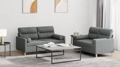 Modern Dark Gray Sofa Set Comfort And Style For Our Living Room