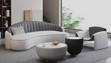 Modern Shell Sectional Sofa Set Comfort Meets Sleek Living Space