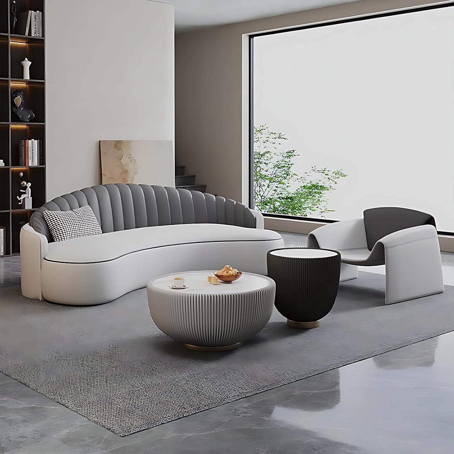 Modern Shell Sectional Sofa Set Comfort Meets Sleek Living Space