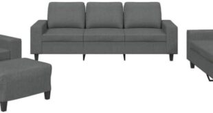 Modernes 4-Piece Dark Grey Sectional — Fits Your Apartment