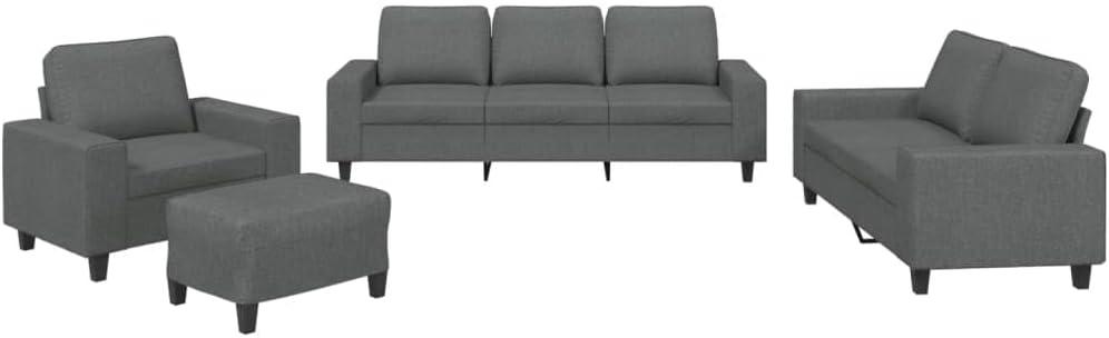 Modernes 4-Piece Dark Grey Sectional — Fits Your Apartment