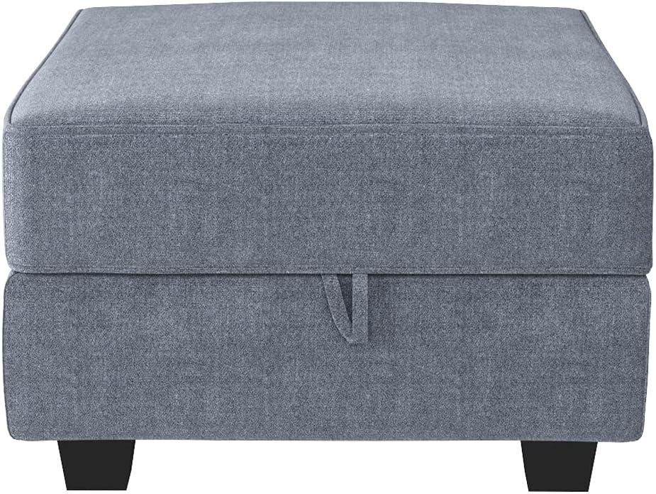 Modular Comfort & Storage: Exploring the Bluish Grey Ottoman Cube