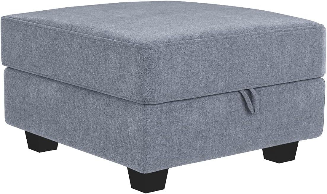 Modular comfort & Storage: Exploring the Bluish Grey Ottoman Cube