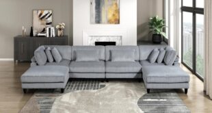 Modular Gray Corduroy Sectional Set Style Meets Comfort