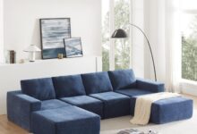 Modular U Shaped Chenille Sofa Stylish Comfort Meets Flexibility