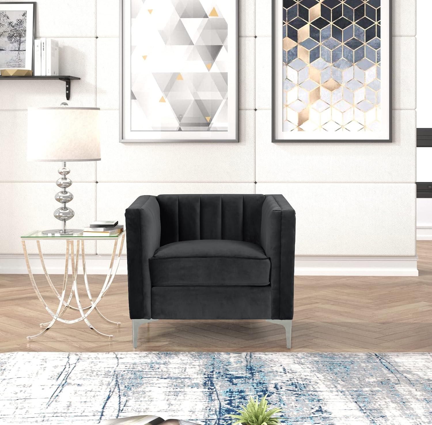 Morden Fort Velvet Accent Chair – Cozy fit for your space