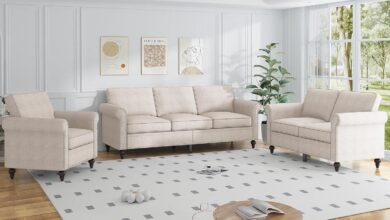 MUZZ 3PCS Sofa Set: Linen 6-Seater That Fits Your Apartment