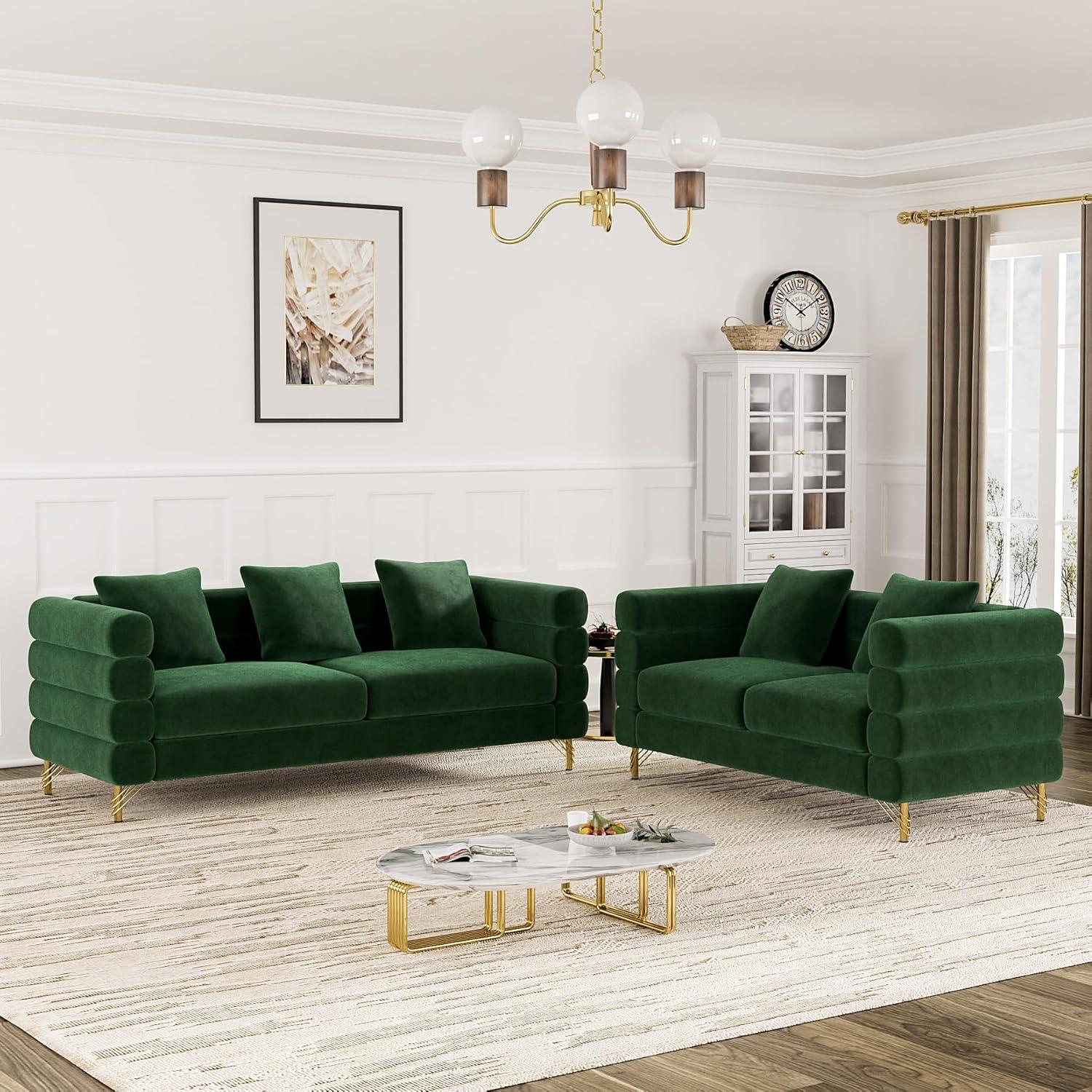 OUYESSIR Sofa Couch & Loveseat Set — how it fits your room