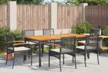 Patio Ready 7 Piece Rattan Dining Set Fits Your Patio Life