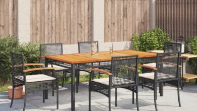 Patio Ready 7 Piece Rattan Dining Set Fits Your Patio Life