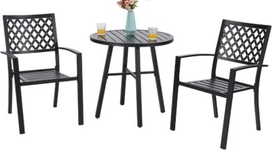 Phi Villa Metal 3 Piece Bistro Set For Your Balcony