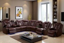 Power Reclining Sectional Sofa Set With Led Light For You