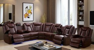 Power Reclining Sectional Sofa Set With Led Light For You