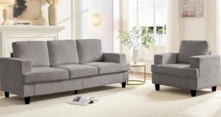 Puremind Chenille Sofa Set Comfort Meets Sleek Living Room Style