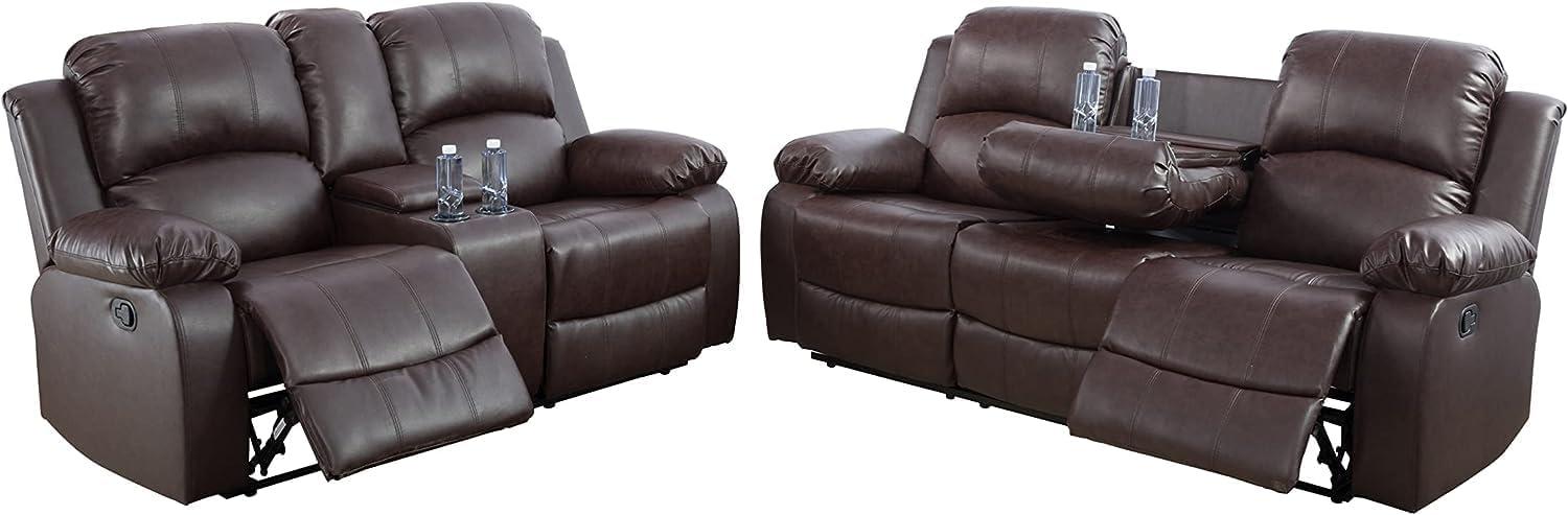 Relaxation Meets Style Exploring A Brown Bonded Leather Recliner Set