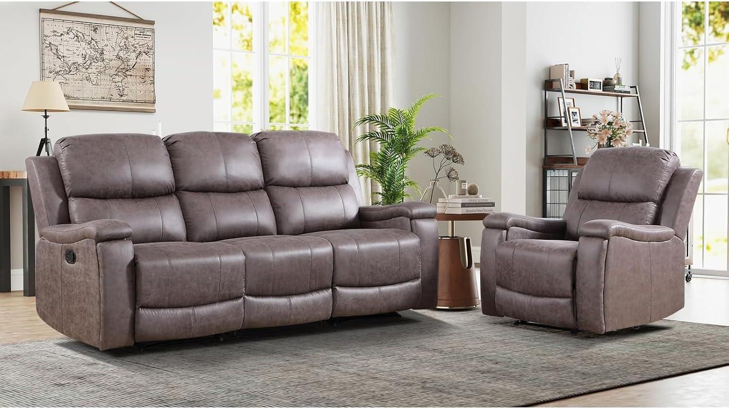 Relaxation Meets Style Exploring The Ebello Faux Leather Recliner Set