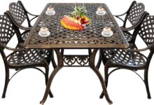 Relaxed Outdoor Dining Exploring The 5 Piece Cast Aluminum Patio Set