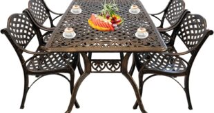 Relaxed Outdoor Dining Exploring The 5 Piece Cast Aluminum Patio Set