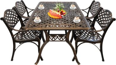 Relaxed Outdoor Dining Exploring The 5 Piece Cast Aluminum Patio Set
