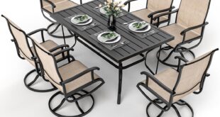 Relaxing Evenings Ahead Pamapic Patio Set With Swivel Chairs