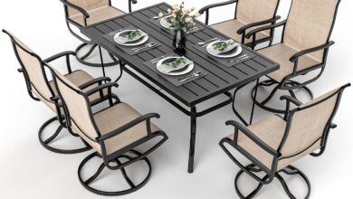 Relaxing Evenings Ahead Pamapic Patio Set With Swivel Chairs