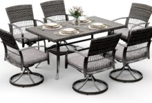 Relaxing Evenings Await Exploring A Stylish 7 Piece Patio Set