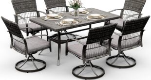 Relaxing Evenings Await Exploring A Stylish 7 Piece Patio Set