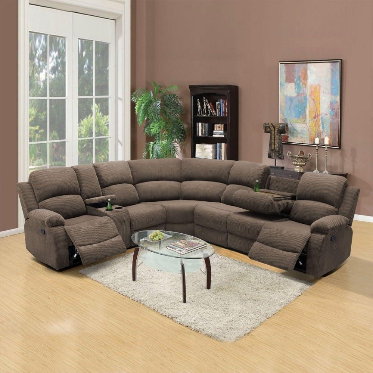 Relaxing In Style Exploring The Camel Reclining Sectional Sofa Set