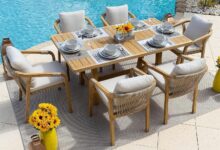 Rimini Teak Patio Set Elevating Outdoor Dining Experiences
