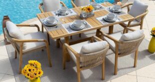 Rimini Teak Patio Set Elevating Outdoor Dining Experiences