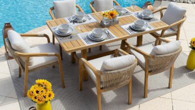 Rimini Teak Patio Set Elevating Outdoor Dining Experiences