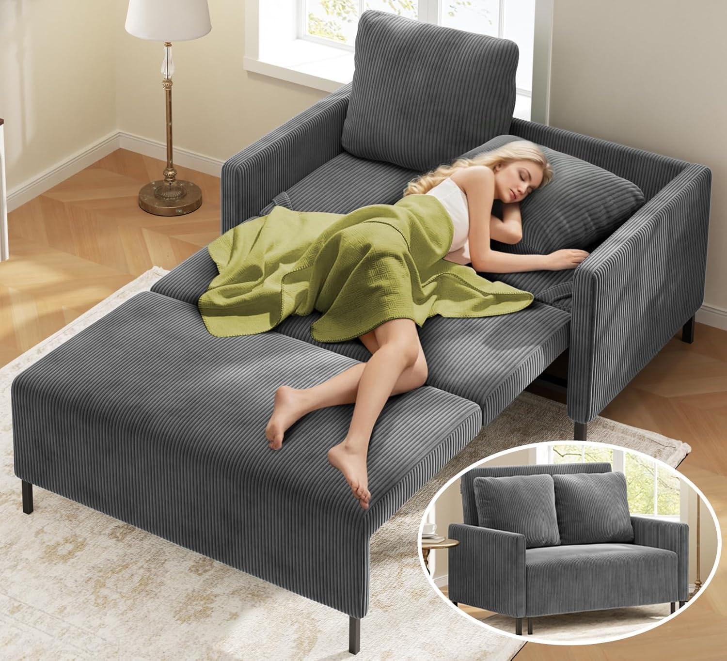 Small Space Big Comfort Exploring A Stylish Corduroy Sofa Bed