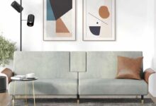 Sofa Bed With Cup Holders Light Gray Velvet For Your Space