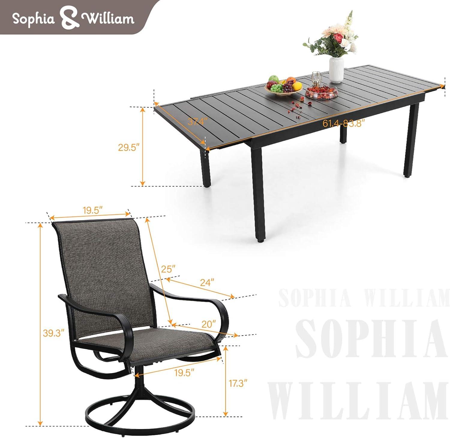 Sophia & William Patio Dining Set: How it fits your yard