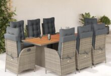 Spacious And Stylish Garden Dining Set Perfect For Any Balcony