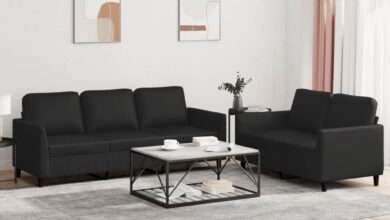 Spacious Black Faux Leather Sectional Style Meets Everyday Comfort